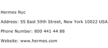Hermes Nyc Address Contact Number