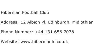 Hibernian Football Club Address Contact Number