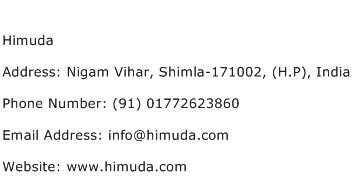 Himuda Address Contact Number