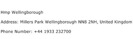 Hmp Wellingborough Address Contact Number