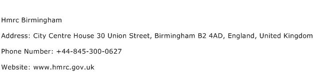 Hmrc Birmingham Address Contact Number