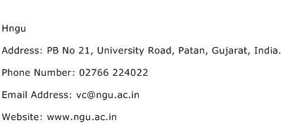 Hngu Address Contact Number