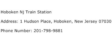 Hoboken Nj Train Station Address Contact Number