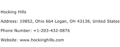Hocking Hills Address Contact Number