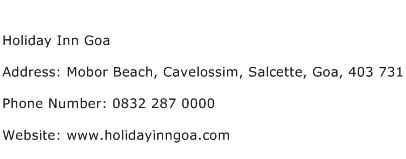 Holiday Inn Goa Address Contact Number