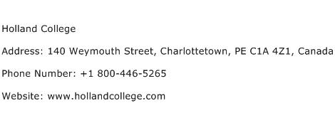 Holland College Address Contact Number