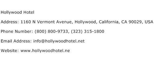 Hollywood Hotel Address Contact Number