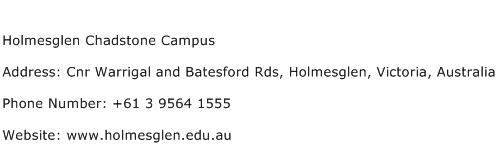 Holmesglen Chadstone Campus Address Contact Number