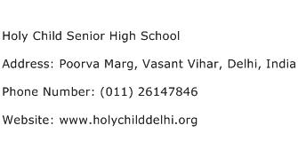 Holy Child Senior High School Address Contact Number