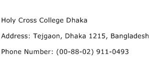 Holy Cross College Dhaka Address Contact Number