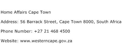 Home Affairs Cape Town Address Contact Number