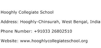 Hooghly Collegiate School Address Contact Number