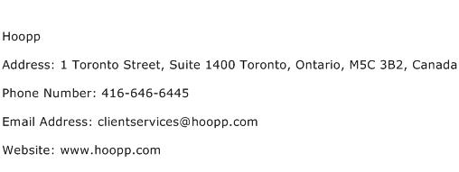 Hoopp Address Contact Number