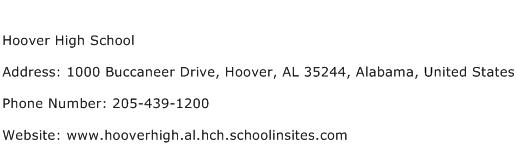 Hoover High School Address Contact Number