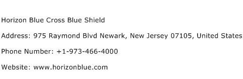 Horizon Blue Cross Blue Shield Address Contact Number