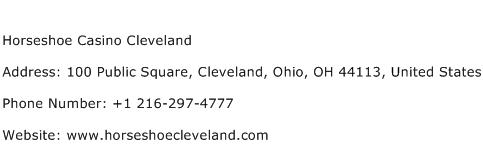 Horseshoe Casino Cleveland Address Contact Number