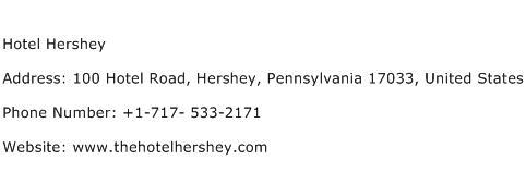 Hotel Hershey Address Contact Number
