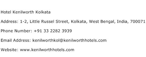 Hotel Kenilworth Kolkata Address Contact Number