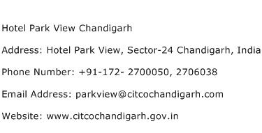 Hotel Park View Chandigarh Address Contact Number