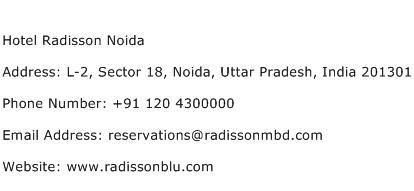 Hotel Radisson Noida Address Contact Number