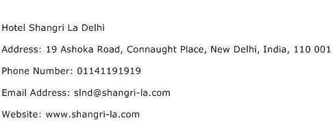 Hotel Shangri La Delhi Address Contact Number