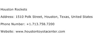 Houston Rockets Address Contact Number