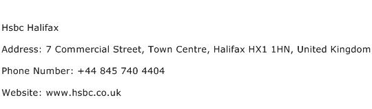 Hsbc Halifax Address Contact Number