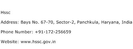 Hssc Address Contact Number