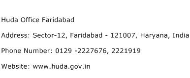 Huda Office Faridabad Address Contact Number