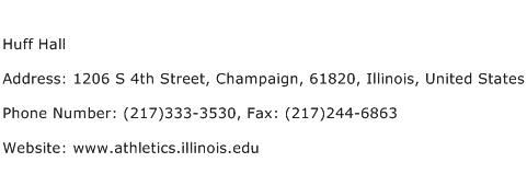 Huff Hall Address Contact Number