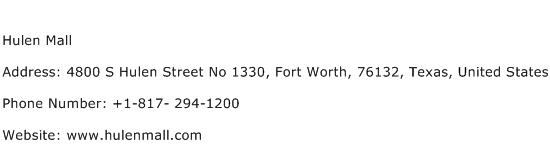 Hulen Mall Address Contact Number