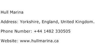 Hull Marina Address Contact Number