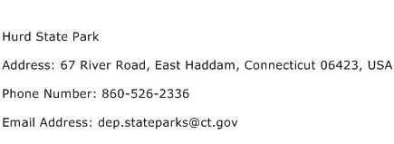 Hurd State Park Address Contact Number