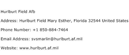 Hurlburt Field Afb Address Contact Number