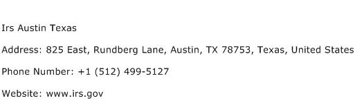 IRS Austin Texas Address Contact Number
