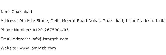 Iamr Ghaziabad Address Contact Number