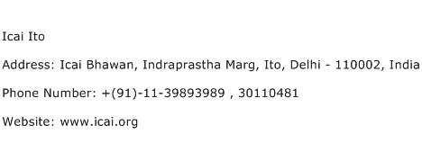 Icai Ito Address Contact Number