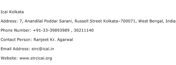 Icai Kolkata Address Contact Number