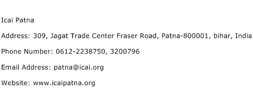 Icai Patna Address Contact Number