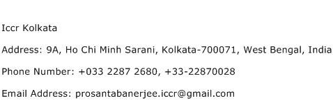 Iccr Kolkata Address Contact Number