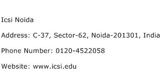 Icsi Noida Address Contact Number