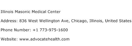 Illinois Masonic Medical Center Address Contact Number