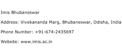 Imis Bhubaneswar Address Contact Number