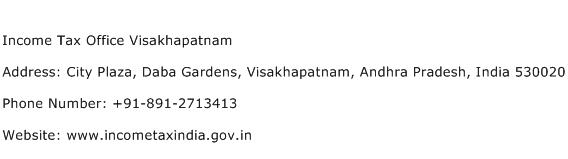 Income Tax Office Visakhapatnam Address Contact Number
