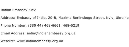Indian Embassy Kiev Address Contact Number