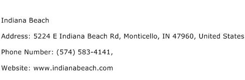 Indiana Beach Address Contact Number