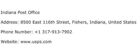 Indiana Post Office Address Contact Number