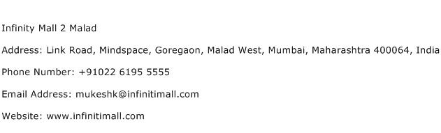 Infinity Mall 2 Malad Address Contact Number