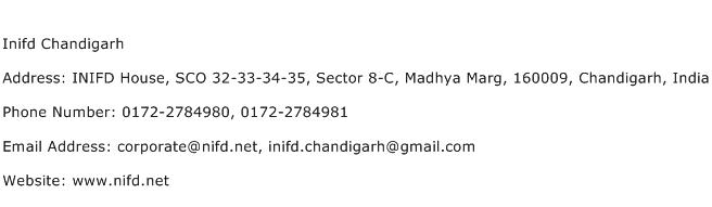Inifd Chandigarh Address Contact Number