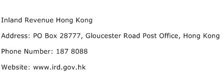 Inland Revenue Hong Kong Address Contact Number